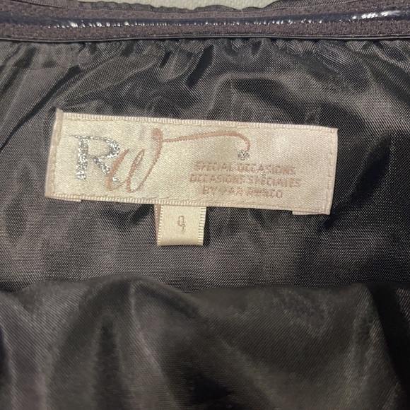 RW co dress. Black silky material. Strapless - Picture 3 of 3